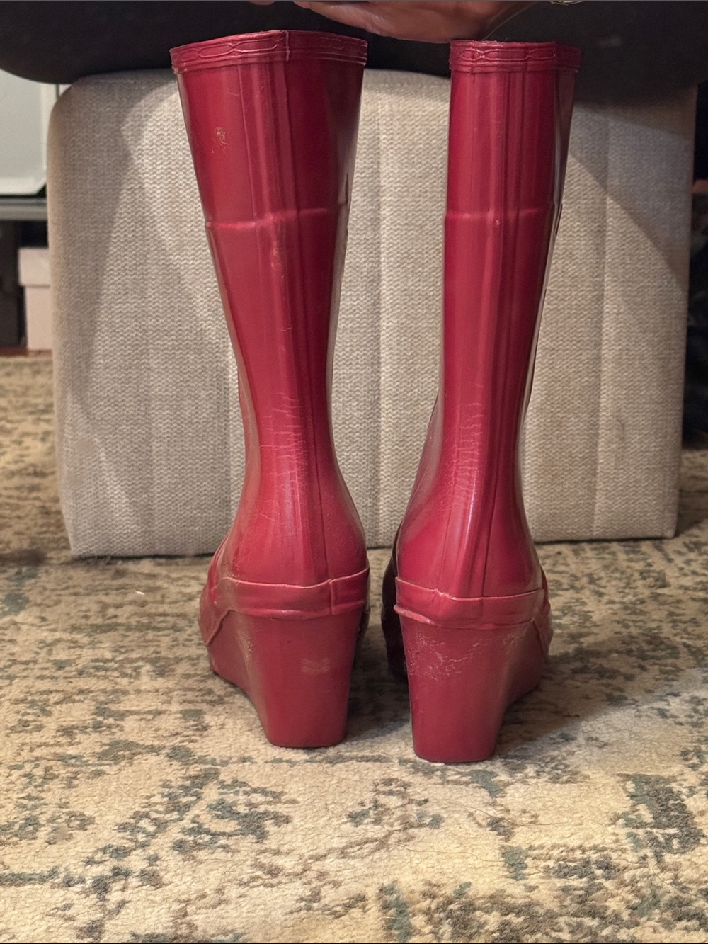 Hunter Women's Fuchsia Tall Rain Boots - Picture 4 of 7